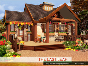 Sims 4 — The Last Leaf by Lhonna — Cozy, autumn cottage for 2 Sims and a pet. No CC! Price: 84 871 Size: 30 x 20 Room