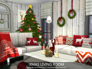 Sims 4 — XMAS LIVING ROOM by dasie22 — XMAS LIVING ROOM is a festive place in a modern, nordic style. Please, use code