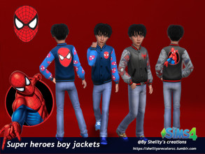 Sims 4 — Super hero boy jackets  by Shellty — 4 Swatches Let me know if there are any problems 