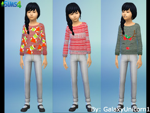 Sims 4 — Graphic Sweatshirt For Kids 03-Christmas Gift 2020 by GalaxyUnicorn1 — My Christmas gift from me to you! :) - 3