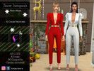 Sims 4 — Snow Jumpsuit  by KaTPurpura — This jumpsuit with long sleeves and puffed shoulders breaks its color with the
