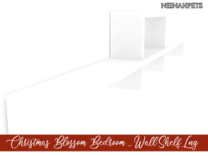 Sims 4 — Christmas Blossom Bedroom - Wall Shelf Long {Mesh Required} by neinahpets — A long wall shelf that ideally sits