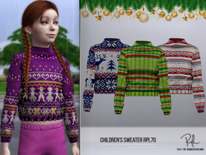 Sims 4 — Childrens Sweater RPL70 by RobertaPLobo — :: Childrens Sweater (Girls and Boys) :: 4 swatches :: New Mesh by me