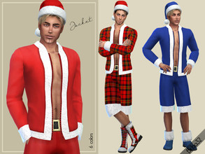 Sims 4 — Santa's open Jacket by Birba32 — What about something a bit different for Santa Claus ... or whoever you want?