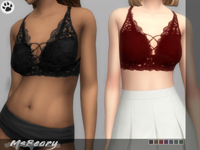 Sims 4 — Lace Bralette by MsBeary — Enjoy this simple lace bralette! 7 colors