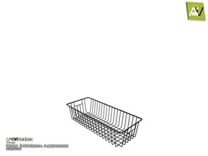 Sims 3 — Xenia Rectangular Wire Basket by ArtVitalex — - Xenia Rectangular Wire Basket - ArtVitalex@TSR, Dec 2020