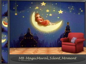 Sims 4 — MB-MagicMural_Silent_Moment by matomibotaki — MB-MagicMural_Silent_Moment, lovely mural for your little Simmies,