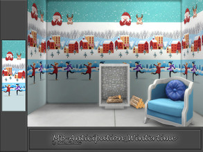 Sims 4 — MB-Anticipation_Wintertime by matomibotaki — MB-Anticipation_Wintertime, funny children's wallpaper with winter