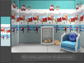 Sims 4 — MB-Anticipation_Wintertime2 by matomibotaki — MB-Anticipation_Wintertime2, funny children's wallpaper with