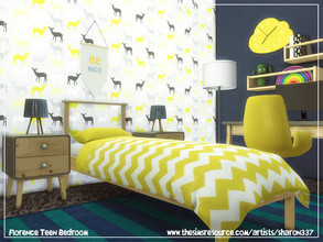 Sims 4 — Florence Teen Bedroom by sharon337 — 4 x 5 Room $10,808 Please make sure you download all required Custom