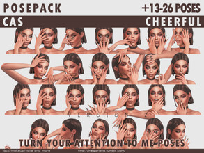 Sims 4 — Turn your attention to me poses Posepack and CAS by HelgaTisha — Pose pack - Including 13-26 poses - All in one