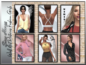 Sims 4 — Wall Art Pictures Fashion Girls by Sims_House — Wall Art Pictures Fashion Girls 8 options.