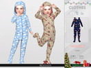 Sims 4 — Christmas PJ Jumpsuits for Toddler 01 by remaron — -05 Swatches available -Toddler Category -Custom CAS