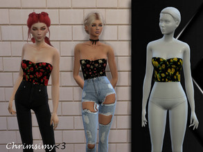 Sims 4 — Corset Top by chrimsimy — -female top -15 swatches -custom thumbnail -all LODs -hq compatible Hope you like it!