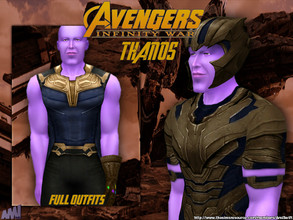 Sims 4 — Thanos Set by AmiSwift — Marvel Comics costumes based on the superhero films Avengers: End Game & Infinity