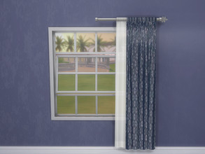 Sims 4 — New Year's Eve Curtain Right by seimar8 — A Pair of curtains which come in two swatch patterns of blue and gray.