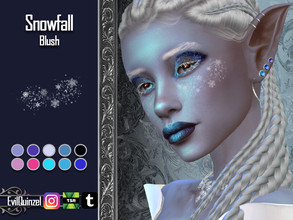 Sims 4 — Snowfall Blush by EvilQuinzel — - Blush category; - Female and male; - Child + ; - All species; - 10 colors; -