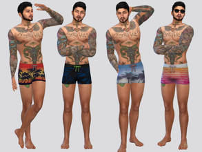 Sims 4 — Beach Trunks by McLayneSims — TSR EXCLUSIVE Standalone item 10 Swatches MESH by Me NO RECOLORING Please don't