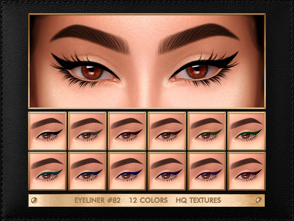 Sims 4 — EYELINER #82 by Jul_Haos — - CATEGORY: EYELINER - COLORS: 12 - GENDER - FEMALE - HQ TEXTURES - CUSTOM THUMBNAILS