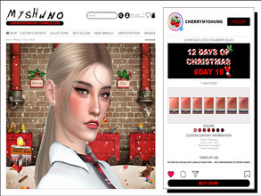 Sims 4 — CHRISTMAS 2020 - Cranberry Blush by cherrymyshuno — - 7 swatches - teen - elder - base game compatible - custom