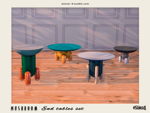 Sims 4 — Mushroom End tables set by Winner9 — Modern tables set for living room in 6 swatches. Enjoy! This set contains: