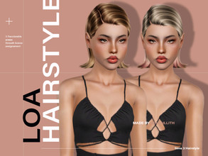 Sims 3 — LeahLillith Loa Hair by Leah_Lillith — All LODs Smooth bones Custom CAS thumbnail