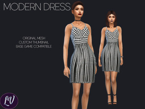 Sims 4 — Modern Dress Vol.6 by linavees — Original Mesh Custom thumbnail Base game compatible Happy simming!
