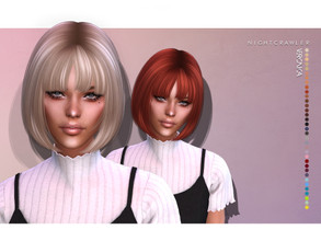 Sims 4 — Nightcrawler-Veronica (HAIR) by Nightcrawler_Sims — NEW HAIR MESH T/E Smooth bone assignment All lods 36colors