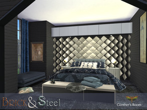 Sims 4 — Brick & Steel - Gunther's Bedroom by fredbrenny — The Brick & Steel lot has a second master bedroom. It