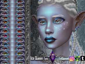 Sims 4 — Ice Queen Eyes by EvilQuinzel — - Facepaint category; - Female and male; - Toddler + ; - All species; - 16