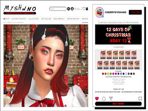 Sims 4 — CHRISTMAS 2020 - Snow Cone Glitter Eyeshadow by cherrymyshuno — - 13 swatches - teen - elder - base game