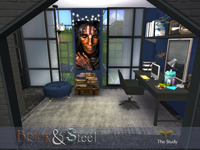 Sims 4 — Brick & Steel - The Study by fredbrenny — The study is the last room in the Brick & Steel series. It's