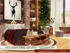 Sims 4 — Holiday Time of Joy - Bedroom by Lhonna — Comfortable, warm bedroom with holiday decorations. The room is