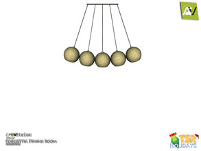 Sims 3 — Holiday Wonderland - Poinsettia Ceiling Lamp Short by ArtVitalex — - Poinsettia Ceiling Lamp Short -