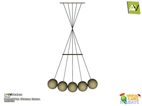 Sims 3 — Holiday Wonderland - Poinsettia Ceiling Lamp Tall by ArtVitalex — - Poinsettia Ceiling Lamp Tall -