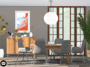 Sims 4 — Natrium Dining Room by wondymoon — Natrium dining area for your Sims! Have fun! - Set Contains * Dining Chair *