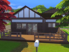 Sims 4 — Snowy Escape Starter Home by emojee — This house is a 2 sim starter home built by using Snowy Escape and Base