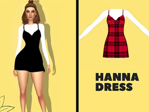 Sims 4 — Hanna Dress by VICCSS — All Lods Correct Weights Custom Thumbnail 22 Swatches Base Game Compatible