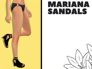 Sims 4 — Mariana Sandals by VICCSS — All Lods Correct Weights Custom Thumbnail 13 Swatches Base Game Compatible