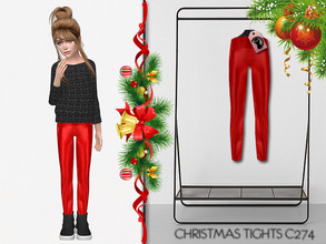 Sims 4 — Christmas Tights C274 by turksimmer — 8 Swatches Works with all of skins Custom Thumbnail All Lods All Maps For;