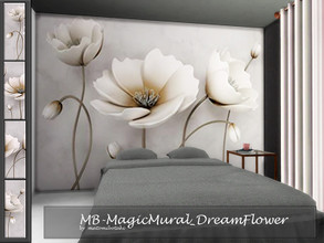 Sims 4 — MB-MagicMural_DreamFlower by matomibotaki — MB-MagicMural_DreamFlower, elegant flower mural to create a classy