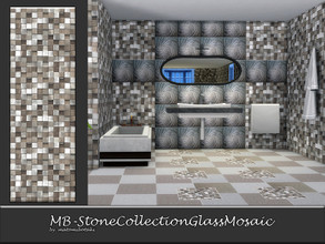 Sims 4 — MB-StoneCollectionGlassMosaic by matomibotaki — MB-StoneCollectionGlassMosaic, elegant and classy tile wall and