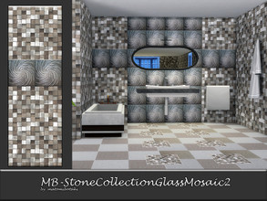 Sims 4 — MB-StoneCollectionGlassMosaic2 by matomibotaki — MB-StoneCollectionGlassMosaic2, elegant and classy tile wall