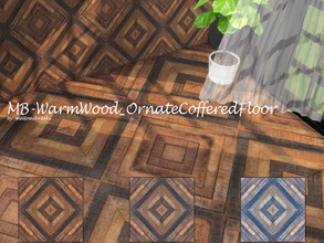 Sims 4 — MB-WarmWood_OrnateCofferedFloor by matomibotaki — MB-WarmWood_OrnateCofferedFloor, decorative wooden cassette