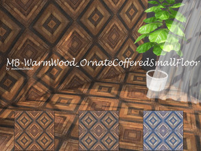 Sims 4 — MB-WarmWood_OrnateCofferedSmallFloor by matomibotaki — MB-WarmWood_OrnateCofferedSmallFloor, decorative wooden