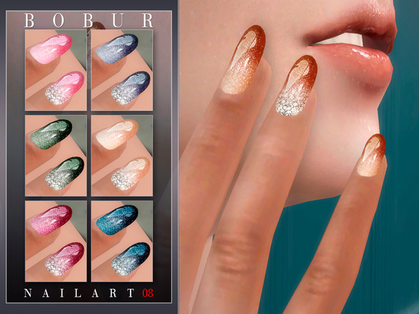 Sims 4 — Bobur Nails 08 by Bobur2 — Nails for female 16 colors HQ I hope you like it