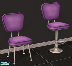 Sims 2 — Hod Rod's Diner - Purple Chairs by Shannanigan — Recolors both Diner Chair and Barstool.