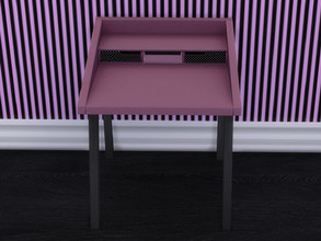 Sims 4 — It's A K Pop Thing Computer Desk by seimar8 — A Black and pink computer desk. Part of my It's A K Pop Thing set.