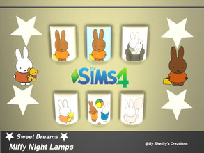 Sims 4 — Miffy Night lamps  by Shellty — 6 Swatches For children and toddlers