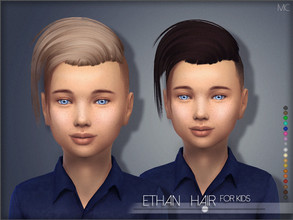 Sims 4 — Mathcope Ethan Hair for Kids by mathcope2 — Specifications: *Hat compatible. *EA maxis match colors and more